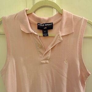 Polo by Ralph Lauren Light Pink Sleeveless Polo Top
